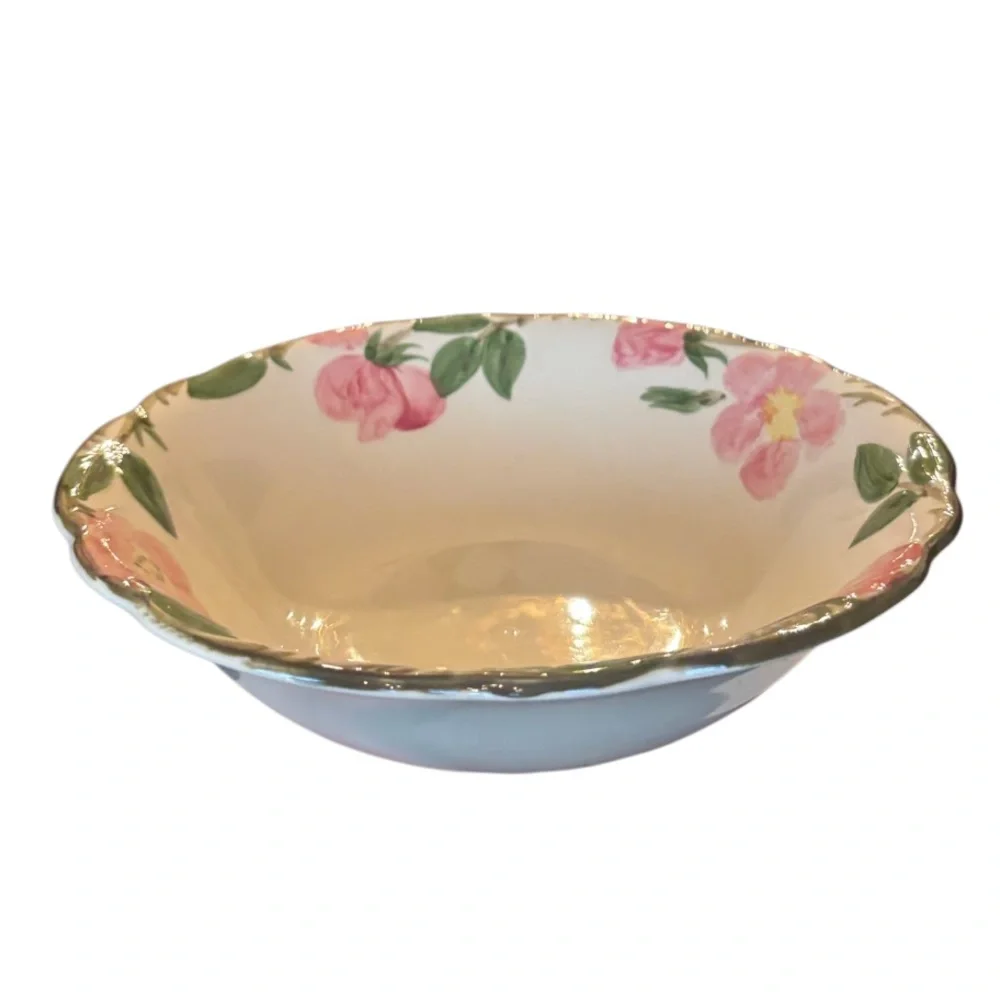 Franciscan Desert Rose Large Serving Vegetable Bowl 9” Rare Vintage Hand Painted